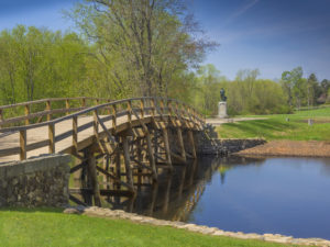 Photo of the Old North Bridge in Concord, MA, One of the Best Romantic Getaways in Massachusetts.